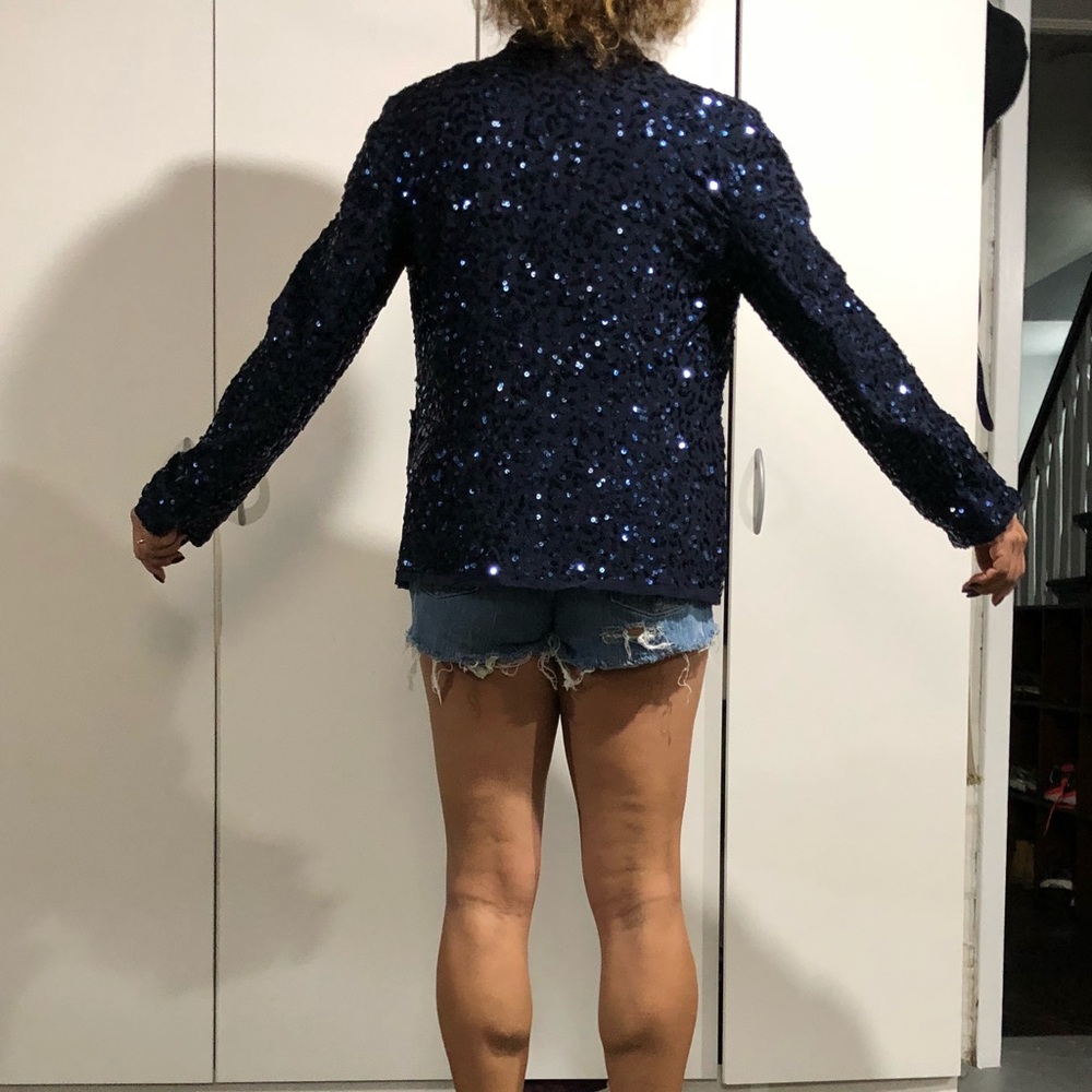 Sequins navy blazer